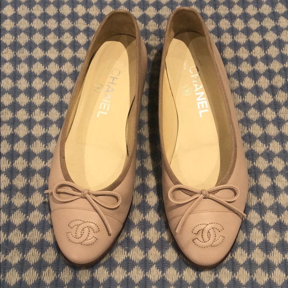Chanel ballet flats - blush pink